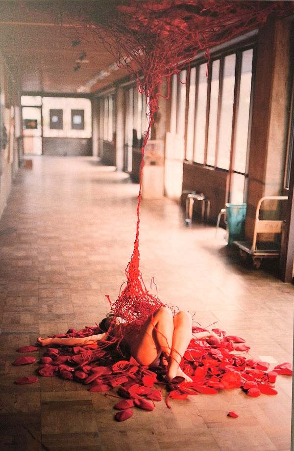 "Dna to Dna", 1994, di Chiharu Shiota- foto di Kayoko  Matsunaga Al MAo