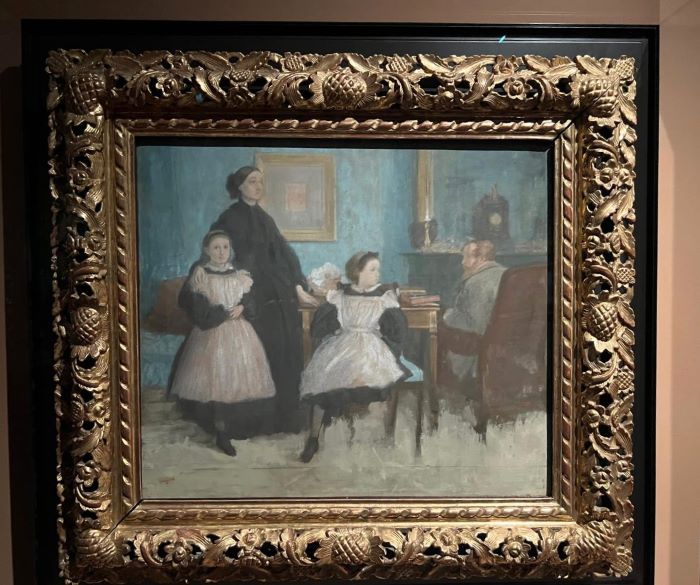 Uno studio di Edgar Degas su carta e cartoncino, con matita, guache e carboncino della famiglia Bellelli
