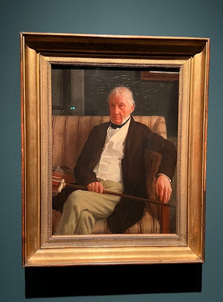 Un Olio su tela di Edgar Degas che ritrae il nonno paterno mentre l'artista è in visita alla sua famiglia a Napoli