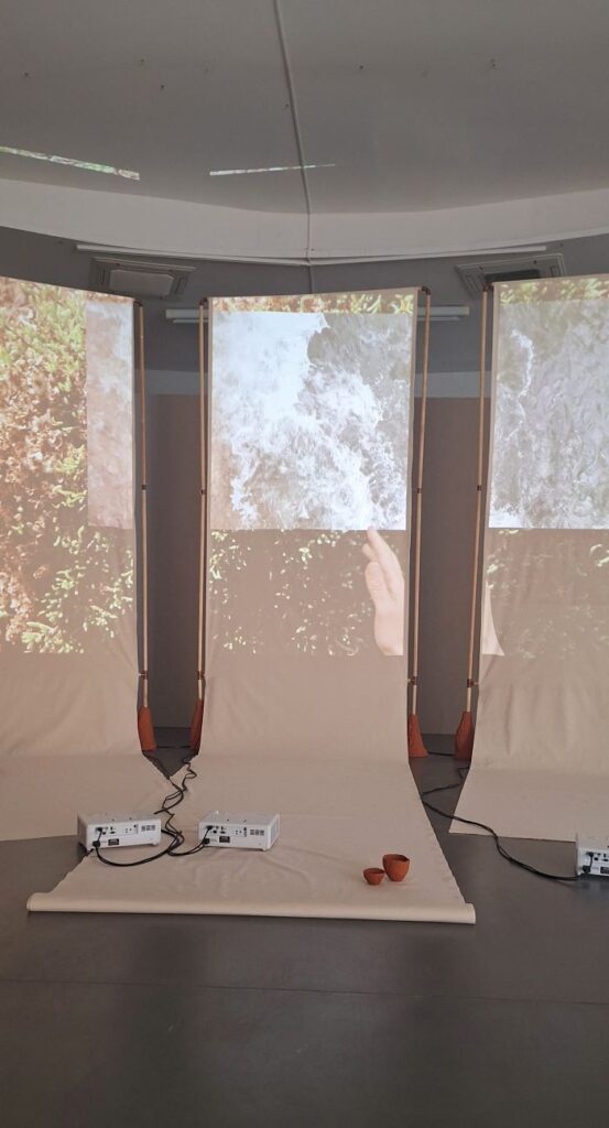 Installazione video di Ingrid Hora per il progetto Cloud Catchers