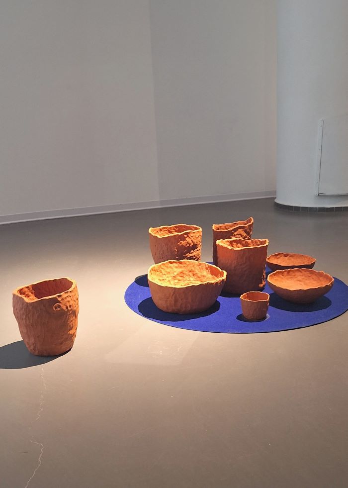 esempi scultorei di ciotole per raccogliere acqua. Cloud Catchers, Ingrid Hora